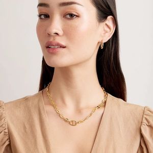 NWT GORJANA 18k Gold Plated Port Chain Necklace